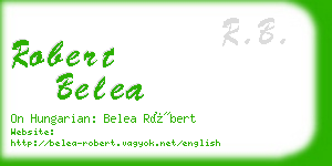 robert belea business card